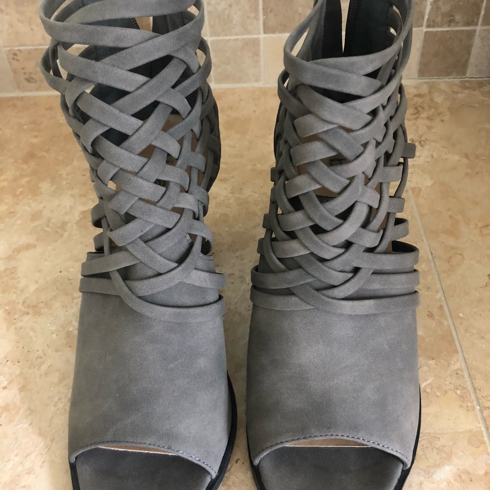 Diba gray booties. Size 9